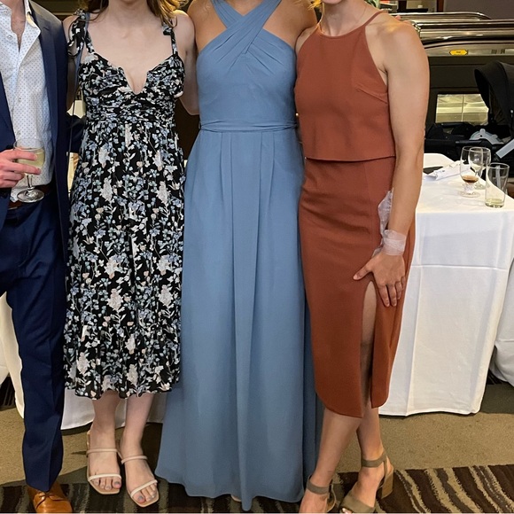 Slate Blue Kennedy Blue Bridesmaid Dress - Picture 3 of 3